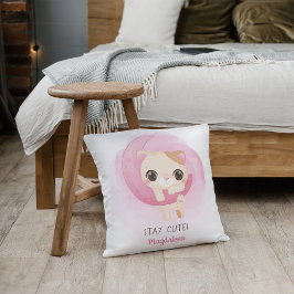 Personalisiert Kitten Custom Pink Kinderzimmer Dec Kissen