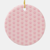 Personalisiert Kitten Face Girl's Pink Keramik Ornament (Hinten)