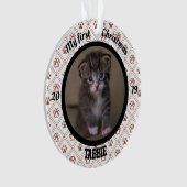 Personalisiert Kittens erstes Foto zu Weihnachten Ornament (Vorderseite)