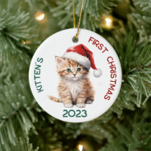 Personalisiert Kittens erstes Weihnachtsdesign