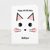 Personalisiert Kitty Cat Geburtstag Karte (Vorderseite)