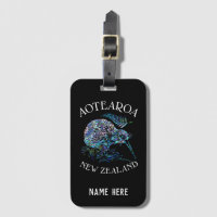 PERSONALISIERT KIWI NEW ZEALAND PAUA LUGGAGE TAG