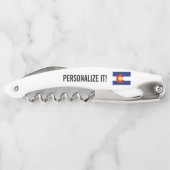 personalisiert klappbare Colorado-Staatsflagge Kellnermesser (Rückseite)