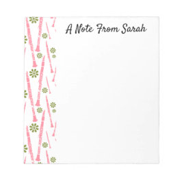 Personalisiert Klarinette Musikerinstrumentengesch Notizblock