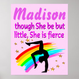 PERSONALISIERT KLEIN, ABER KLEIN GYMNAST POSTER