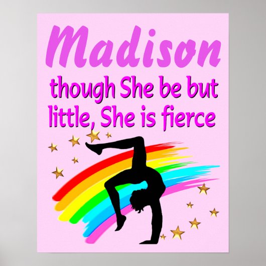 PERSONALISIERT KLEIN, ABER KLEIN GYMNAST POSTER (Vorne)