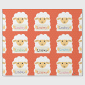 Personalisiert: Kleines Lamm-Wrapping-Papier Geschenkpapier (Flach)