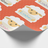 Personalisiert: Kleines Lamm-Wrapping-Papier Geschenkpapier (Ecke)