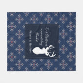 Personalisiert Knittern Muster Weihnachtsfeiertag Fleecedecke (Vorderseite (Horizontal))