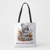 Personalisiert Knittin' Kätzchen Tasche (Vorderseite)