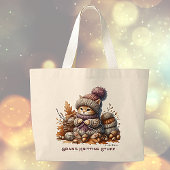 Personalisiert Knittin' Kittens Jumbo Tote Bag Stoffbeutel