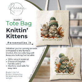 Personalisiert Knittin' Kittens Totbeutel Tragetasche