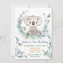 Personalisiert Koala Boy Erster Geburtstag