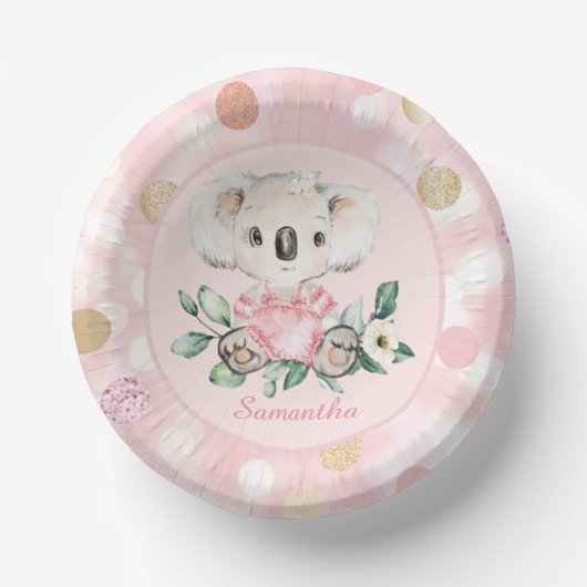 Personalisiert koala pappteller (Vorderseite)