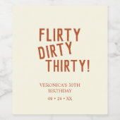 Personalisiert kokett dreckig 30 lustige Geburtsta Weinetikett (Einzelnes Label)