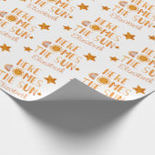 Personalisiert kommt die Wasserfarbe der Sonne Geschenkpapier (Ecke)