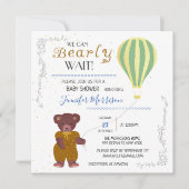 Personalisiert können wir Baby Shower Boy warten Einladung (Vorderseite)