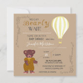 Personalisiert können wir Babydusche warten I Einladung (Vorderseite)