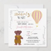 Personalisiert können wir Babyduschmädchen warten Einladung (Vorderseite)