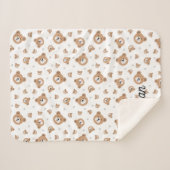 Personalisiert können wir das Teddy Bär Muster war Sherpadecke (Vorderseite (Horizontal))