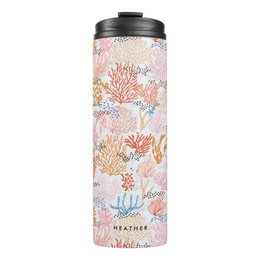 Personalisiert | Korallenriff Thermosbecher (Vorderseite)