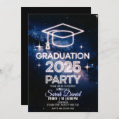 Personalisiert kosmisches Abendessen Abschluss Dun Einladung (Vorne/Hinten)