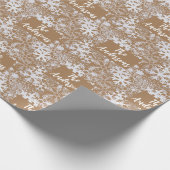 Personalisiert Kraft Snowflake Gingerbrett Weihnac Geschenkpapier (Ecke)