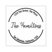 Personalisiert (Kreislinie) Gummistempel (Prägung)