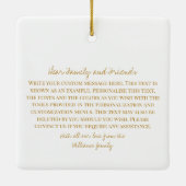 Personalisiert | Krippe | Weihnachten Keramikornament (Rückseite)