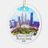 Personalisiert Kuala Lumpur, Geschenk von Malaysia Keramik Ornament (Links)
