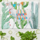 Personalisiert Küchentücher Boho Llama Bohemisch C (Gefaltet)