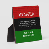 Personalisiert KUJICHAGULIA Kwanzaa Fotoplatte (Vorderseite)