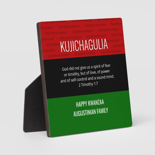 Personalisiert KUJICHAGULIA Kwanzaa Fotoplatte (Vorderseite)