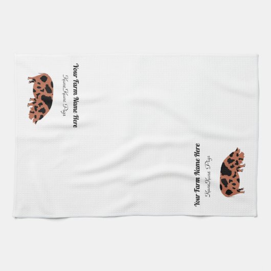 Personalisiert KuneKune Pig Geschirrtuch (Horizontal)