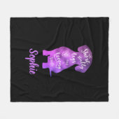 Personalisiert - kurze stämmige Beine und ein Fleecedecke (Vorderseite (Horizontal))