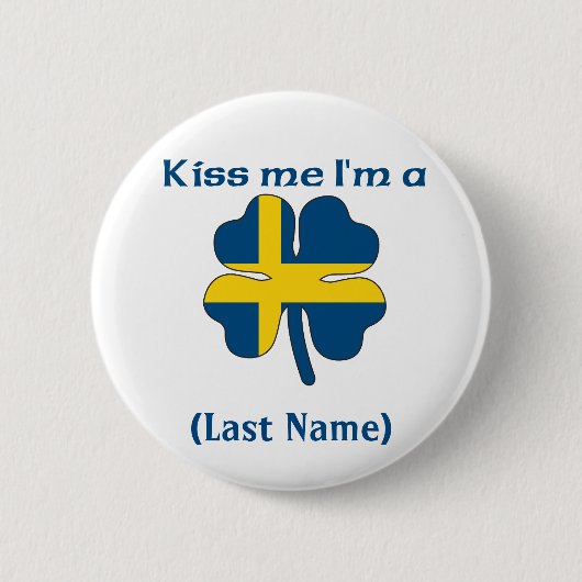 Personalisiert küssen Sie mich, den ich Button (Vorderseite)