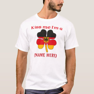 Personalisiert küssen Sie mich, den ich deutsche T-Shirt
