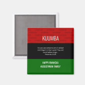 Personalisiert KUUMBA Happy Kwanzaa Magnet (Vorderseite/Rückseite)