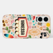 Personalisiert L.A. Vibes Doodle Case-Mate iPhone Hülle (Rückseite (Horizontal))