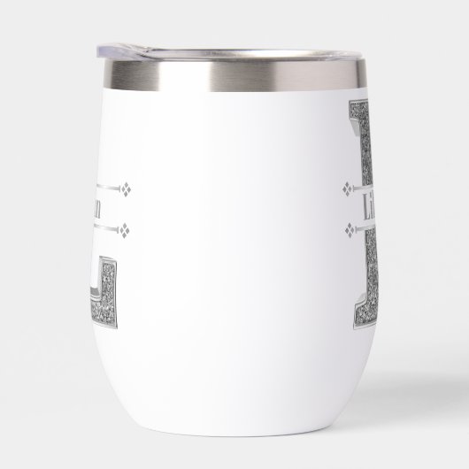 Personalisiert L Anfangssilbermonogramm Ihr Name (Rechts)