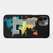 Personalisiert L Anfangssilbermonogramm Ihr Name Case-Mate iPhone Hülle (Rückseite (Horizontal))