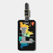 Personalisiert L Anfangssilbermonogramm Ihr Name Gepäckanhänger (Vorderseite vertikal)