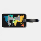 Personalisiert L Anfangssilbermonogramm Ihr Name Gepäckanhänger (Rückseite horizontal)