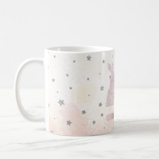 Personalisiert Lace Bunny Osterfest Tasse (Links)