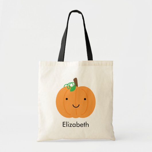 Personalisiert Lächeln Pumpkin Halloween Leckerei Tragetasche (Vorne)