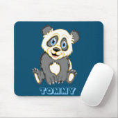 Personalisiert lächelnder Panda-Bär Mousepad (Mit Mouse)