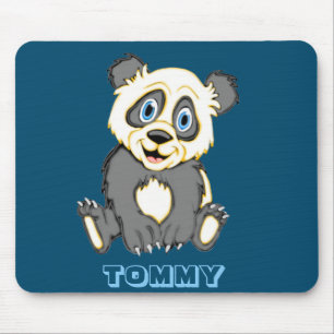 Personalisiert lächelnder Panda-Bär Mousepad