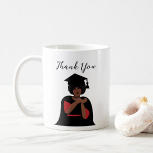 Personalisiert lächelnder weiblicher Abschluss Kaffeetasse