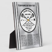 Personalisiert, Lacrosse Coach Geschenke, Alle Spi Fotoplatte (Seite)