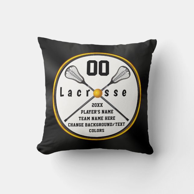 Personalisiert, LaCrosse-Geschenke für Senioren, S Kissen (Vorderseite)